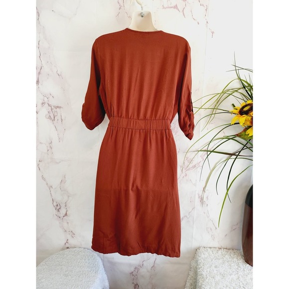 Revolve BB Dakota Button up your story Midi Dress Wrap Tie Waist Size 6 - Picture 8 of 9